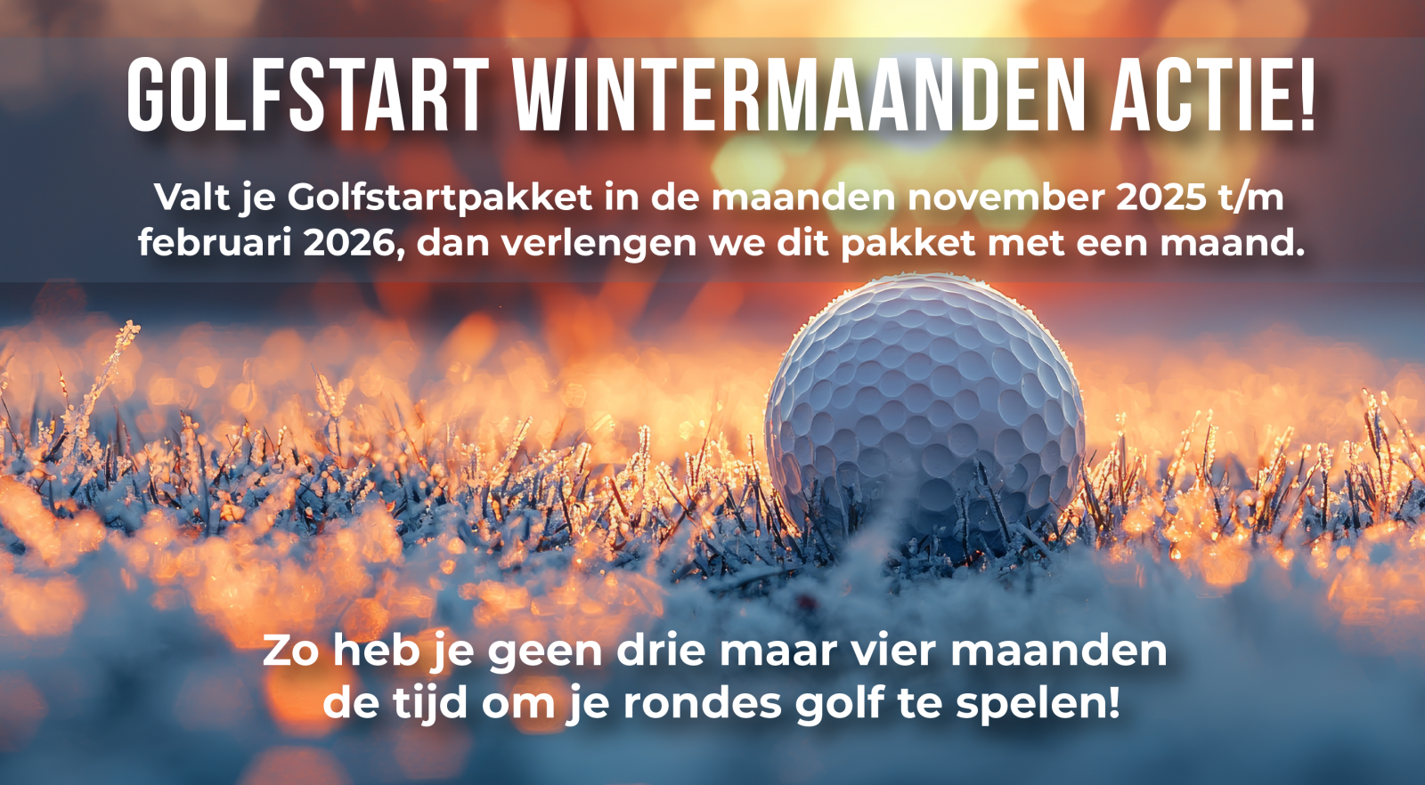 Winteractie Golfstart op golfparken van de Hollandsche Golfclub