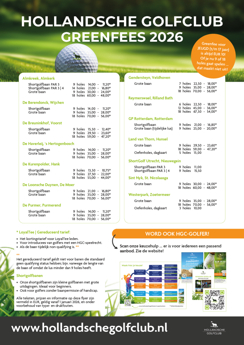 Greenfees Hollandsche Golfclub